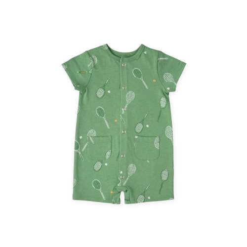 Short Sleeve Pocket Romper - Doubles Green – Pehr