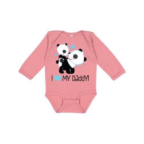 Inktastic I Love My Daddy Boy Bear Boys Long Sleeve Baby Bodysuit