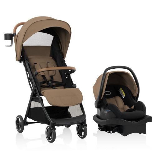 Evenflo Otto Lightweight Travel System with LiteMax Infant Car Seat - Caramel Tan