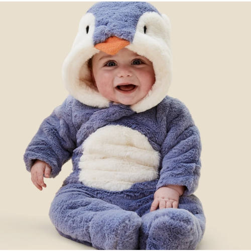 Penguin Faux Fur Pramsuit | MORI US