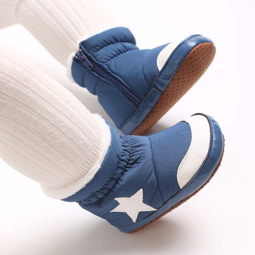 Toddler Baby Boys Winter Warm Snow Boots Kids Newborn Soft Sole Crib Shoes Booties 0-18M