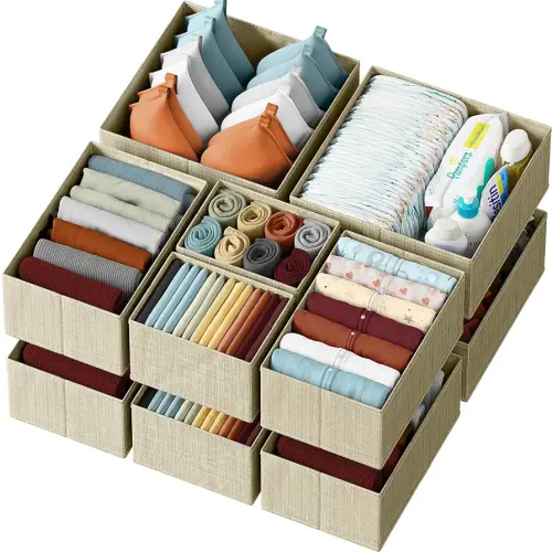 Drawer Organizer, Set of 12, Beige