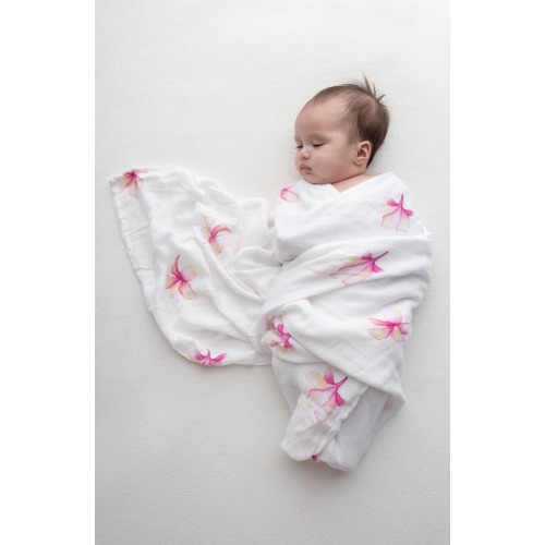 Plumeria Swaddle Blanket