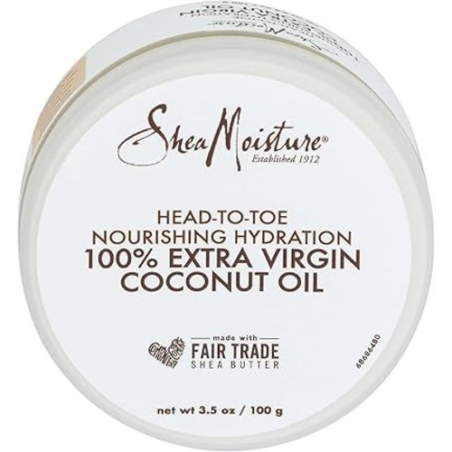 SheaMoisture 100% Extra Virgin Coconut Oil for Trial & Travel Nourishing for All Hair & Skin Types 3.2 oz