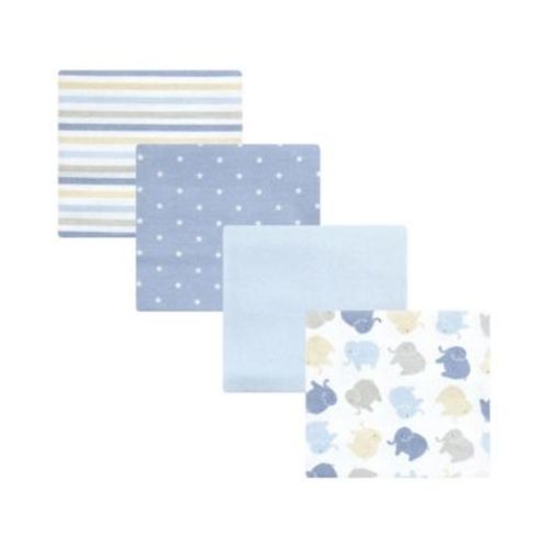 Boys 4-Piece Cozy Cotton Receiving Blankets Set