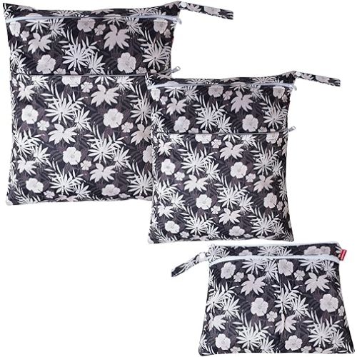 Damero 3Pcs Wet Dry Bag (Coffee Flowers)