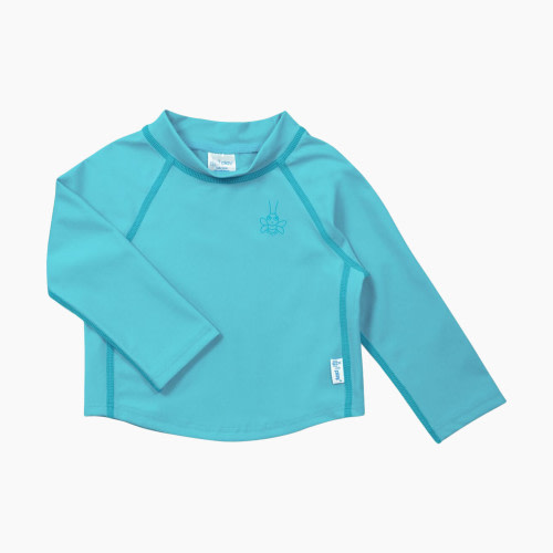 i play by Green Sprouts Long Sleeve Rashguard Shirt - Aqua, 6-12 Months