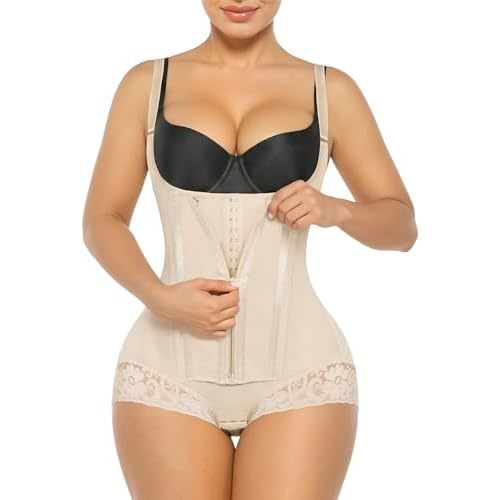 SHAPERX Women's Fajas Colombianas Shapewear Tummy Control Body Shaper Girdles Post Surgery Compression Garment