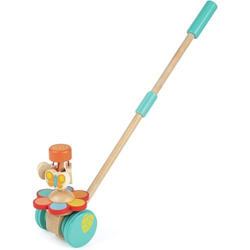 Hape Dancing Butterflies Push and Pull Toy, Assorted Colors, 12+ Months, L: 4, W: 6.9, H: 22.2 inch