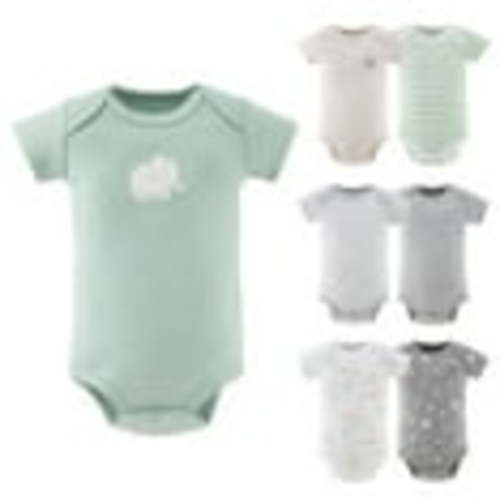 The Peanutshell Baby Bodysuit Pack with Safari Design, Unisex Baby Clothes for Newborns, 4-Pack