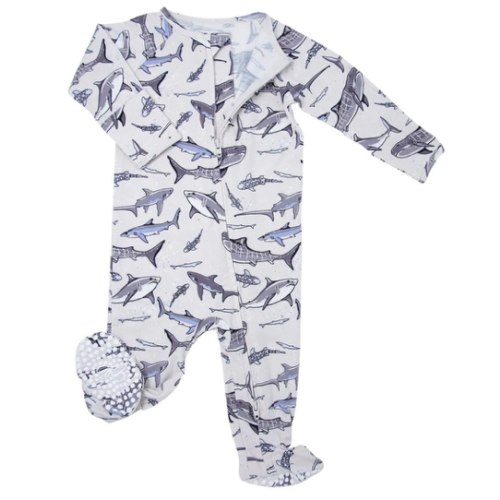Zipper Footie - Sharks