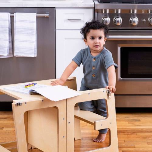 4 in 1, Desk, Step Stool, Safety Tower and Chalkboard