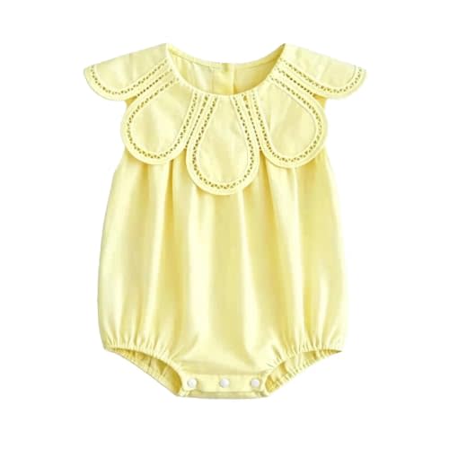Newborn Baby Girl Floral Romper Infant Sleeveless Solid Jumpsuit Summer Playwear Bodysuit