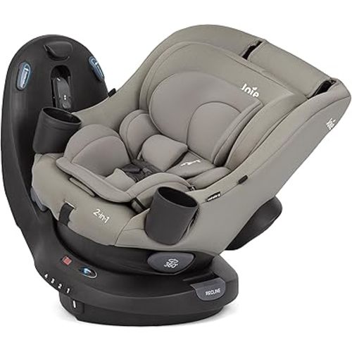 Chili Spin SI Rotating 2-in-1 Convertible Car Seat, Rear and Forward-Facing, No-Rethread Harness, Tested for Safety Standards (Dove)