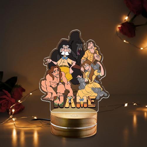 Tarzan Movie Night Light, Personalized Disney Jungle Lamp, Custom Name King Of Jungle Light, Kids Bedroom Decor, Kid Birthday Gift 2026