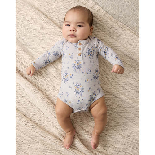Lullaby Sky Henley Bodysuit | Little Sleepies