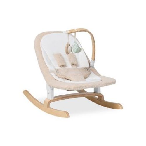 Lalo Newborn Rocker with Toy Bar Attachment - White