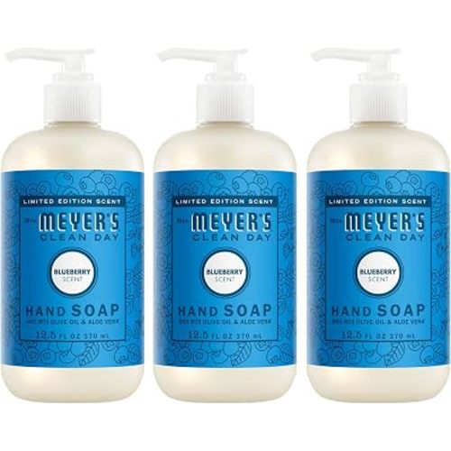 MRS. MEYER'S CLEAN DAY Liquid Hand Soap, Blueberry, 12.5 fl oz, 3 Pack