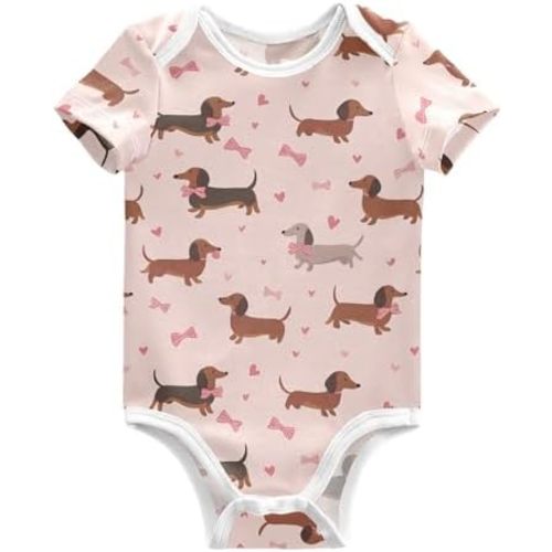 Baby Short Sleeve Bodysuit Cloud Poodle Pattern Bodysuits Cotton Baby Suits for Boys Girls