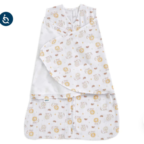 Lion Print Cotton Muslin Newborn Swaddle | HALO