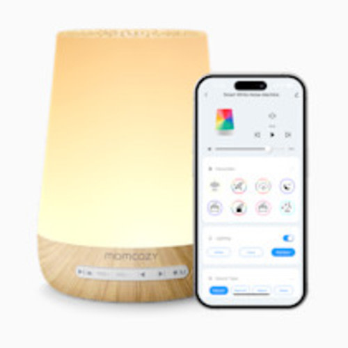Momcozy Smart App White Noise Machine - Wood Grain
