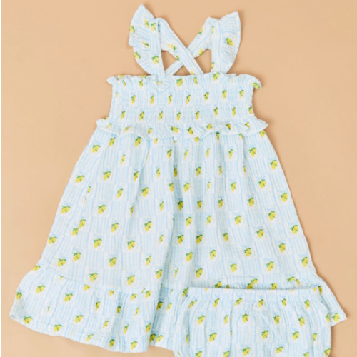 Lovely Lemons Dress and Bloomer Set