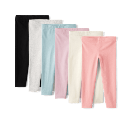 Toddler Girls Leggings 6-Pack - Pink