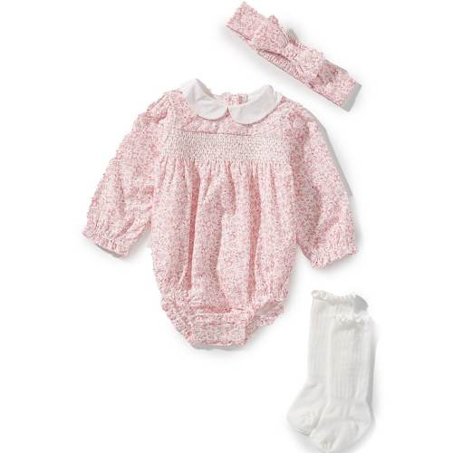 Little Me Baby Girls Long-Sleeve Floral-Printed Bodysuit