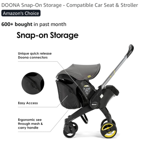 DOONA Snap-On Storage - Compatible Car Seat & Stroller