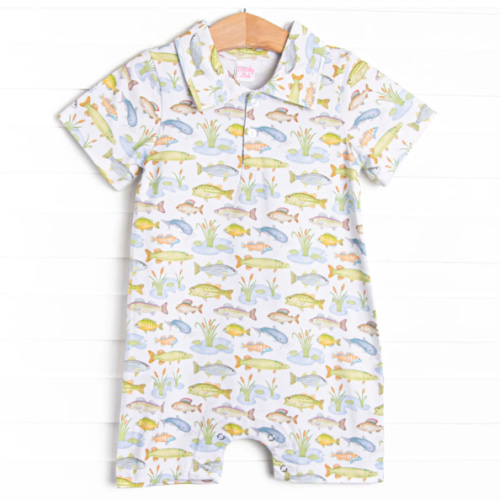 Pond Pals Short Romper, Blue – Stitchy Fish