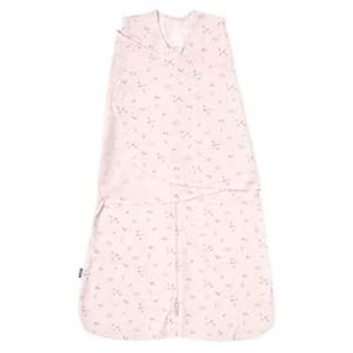 HALO 100% Cotton Sleepsack Swaddle, 3-Way Adjustable Wearable Blanket, TOG 1.5, Pink Floral, Newborn, 0-3 Months