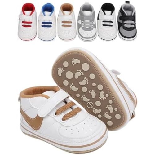 Baby Sneakers, Soft Sole First Walker Shoes for Infant Boys Girls, Non-Slip Baby Walking Shoes with Hook-and-Loop Strap, Baby Casual Shoes 6-12-18 Months
