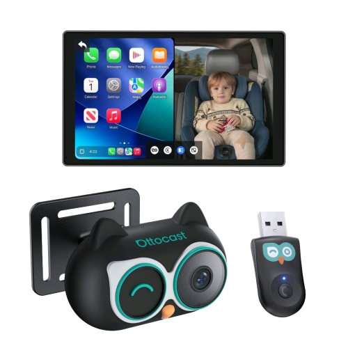 Ottocast Cabin Care Wireless CarPlay Adapter with Rear Seat Monitor