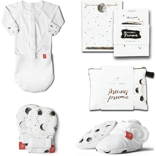 goumikids, Newborn Baby Mittens, Booties & Sleeper Pajamas Bundle, Organic, Soft & Adjustable