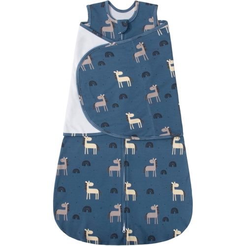 Baby Swaddle Sleep Sack, 1.0 Tog New-Parent-Friendly Swaddle for Newborns & infant 0-6 Months Baby Wearable Blanket Reduce Startle Reflex, Newborn Boys Girls Registry Essentials