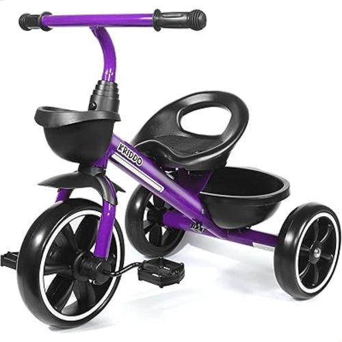 KRIDDO Toddler Tricycle for Toddlers Age 2-5, Tool-Free Trike