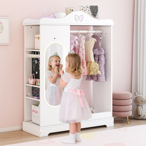 Harriet Bee Kids Armoire With Jewelry Cabinet & Reviews | Wayfair
