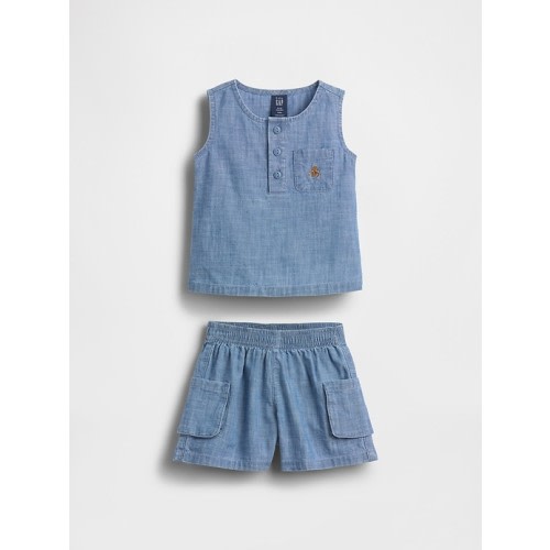Baby Pocket Denim Outfit Set