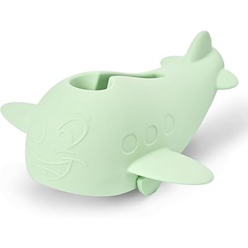 Bath Spout Cover, Baby Bathtub Faucet Cover, Universal Silicone Safety Guard with Anti-Slip Strap, Whale Design for Kids/Toddlers, Prevents Bumps & Scalds (Green)