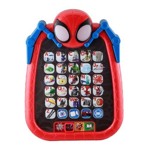 eKids Spidey and His Amazing Friends Interactive Toy Tablet, Educational Toys for Toddlers – Red (SA-165.EMV1OLB)