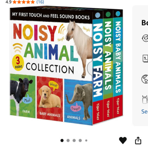 Noisy Animal 3-Book Boxed Set: My First Touch and Feel Sound Books: Noisy Baby Animals; Noisy Farm; Noisy Animals