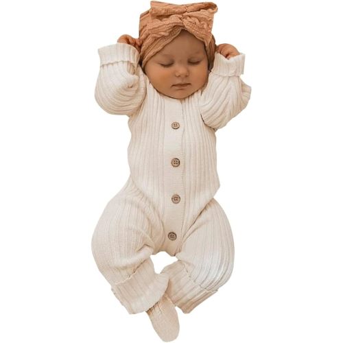 Lovely Solid Color Baby Long Sleeve Jumpsuit baby girl bodysuit