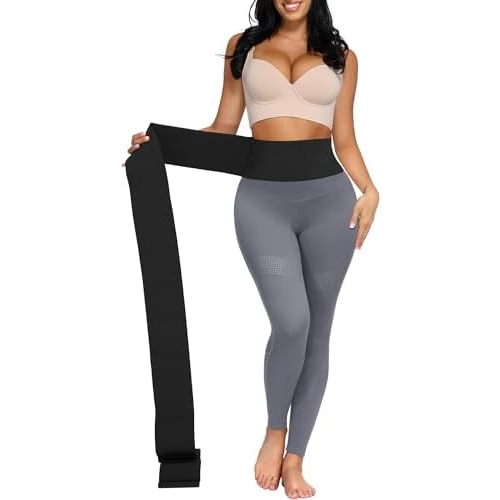 FeelinGirl Waist Trainer for Women Snatch Bandage Tummy Wrap Plus Size Workout Waist Trimmer for Gym Sport