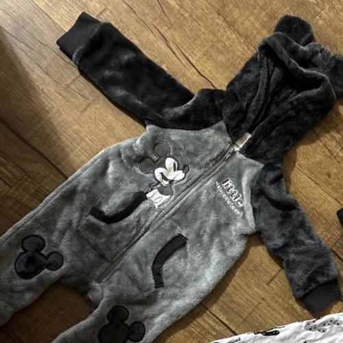 fluffy Mickey Mouse onesie size 3-6 months  #baby...