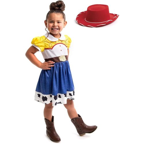 Little Adventures Cowgirl Costume with Cowgirl Hat - Machine Washable Pretend Play Outfit (Size Med Age 3-5)