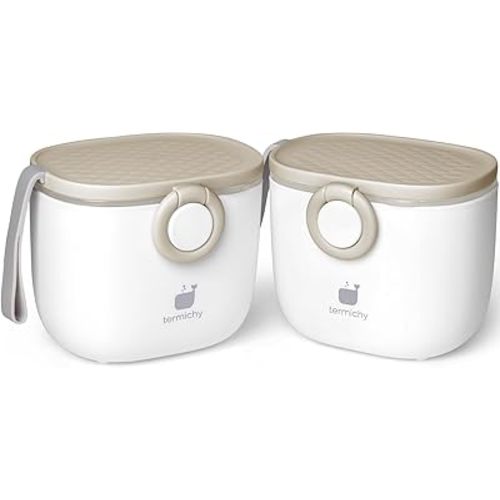 Termichy Baby Formula Dispenser, Portable Formula Dispenser Container with Scoop and Carry Handle for Travel Outdoor Activities for Baby Infant, 500ml 2Pack