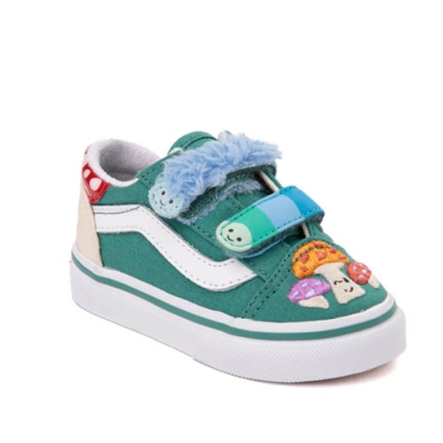 Vans Old Skool V Mushroom Skate Shoe - Baby / Toddler - Green | Journeys