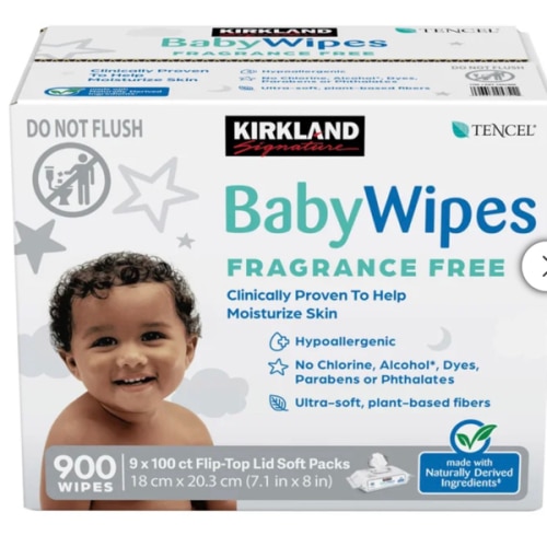 Kirkland Signature Baby Wipes Fragrance Free