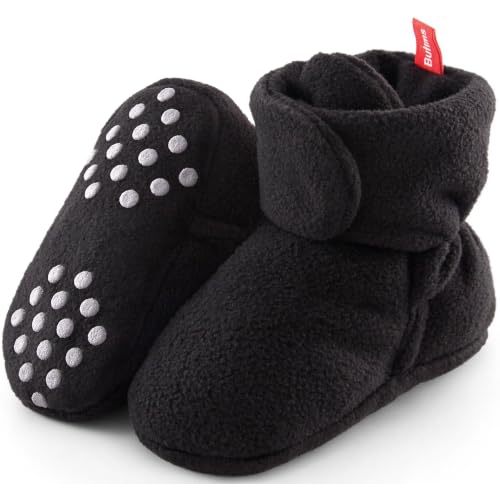 Bufims Baby Fleece Booties Newborn Unisex Booties Non-Slip Newborn Infant First Walkers Warm Shoes House Slippers for Baby Boys & Baby Girls Toddlers