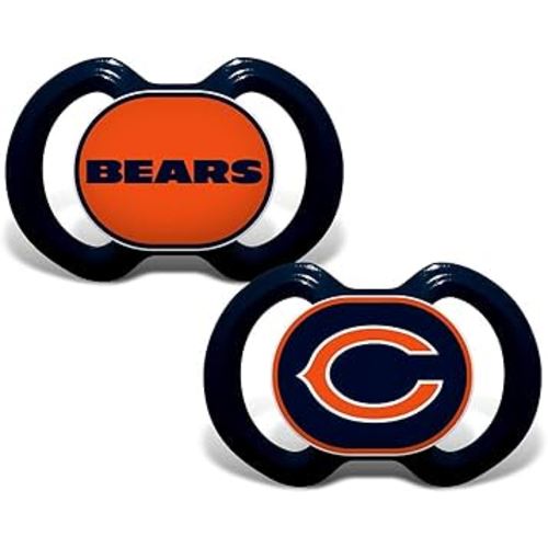 BabyFanatic Pacifier 2-Pack - NFL Chicago Bears - Officially Licensed League Gear